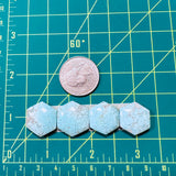 Medium Sky Blue Hexagon Sand Hill Turquoise, Set of 4 Dimensions