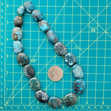 Large Sky Blue Nugget Yungai, Set of 18 Dimensions