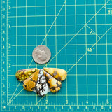 Large Royal Orange Teardrop Treasure Mountain Turquoise, Set of 5 Dimensions