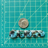 Medium Ocean Blue Round Yungai Turquoise, Set of 5 Dimensions