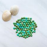 5x5mm Round Sonoran Gold Turquoise Cabochons, Set of 4