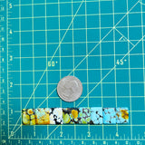 Small Mixed Bar Mixed Turquoise, Set of 8 Dimensions