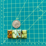 Medium Mixed Bar Mixed Turquoise, Set of 4 Dimensions