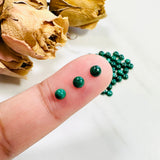 3x3mm Round Malachite, Set of 20