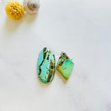 Large Mint Green Mixed Crescent Lake Variscite, Set of 2 Background