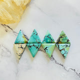 Large Mixed Triangle Mixed Turquoise, Set of 8 Background