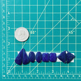 Medium Deep Blue Mixed Lapis Lazuli, Set of 8 Dimensions