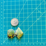 Large Royal Orange Mixed Treasure Mountain Turquoise, Set of 2 Dimensions