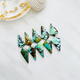 Large Mixed Shield Mixed Turquoise, Set of 10 Background