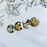 Medium Royal Orange Round Purple Lavender Variscite, Set of 4 Background
