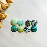 Medium Mixed Round Mixed Turquoise, Set of 8 Background