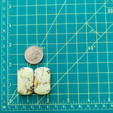 Large Faint Green Barrel Wild Horse Turquoise, Set of 2 Dimensions