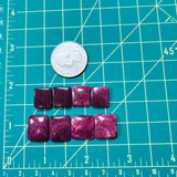 Small Purple Barrel Spiny Oyster, Set of 8 Dimensions