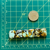 Small Mixed Barrel Treasure Mountain Turquoise, Set of 6 Dimensions