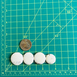 Large White Round White Buffalo Dolomite, Set of 4 Dimensions