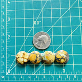 Medium Royal Orange Round Treasure Mountain Turquoise, Set of 4 Dimensions