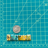 Medium Mixed Bar Mixed Turquoise, Set of 6 Dimensions