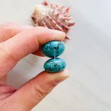 Medium Ocean Blue Oval Yungai Beads, Set of 3 Extra