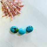 Large Ocean Blue Oval Yungai Beads, Set of 3 Background