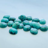 7x9mm Oval Green Egyptian, Set of 2