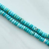 Small Faint Blue Rondelle Yungai, Set of 130 Dimensions