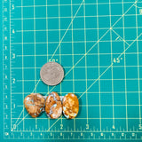 Large Earth Brown Freeform Royston Turquoise, Set of 3 Dimensions