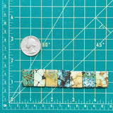 Medium Mixed Bar Mixed Turquoise, Set of 7 Dimensions