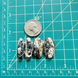 Large Black Surfboard White Buffalo Dolomite, Set of 4 Dimensions