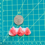 Medium Pink Teardrop Rhodochrosite, Set of 3 Dimensions