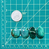 Large Deep Green Oval Crescent Lake Variscite, Set of 4 Dimensions