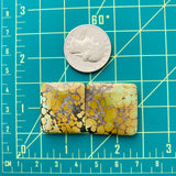 Large Royal Orange Square Treasure Mountain Turquoise, Set of 2 Dimensions