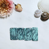 Large Deep Blue Bar Crescent Lake Variscite, Set of 4 Background