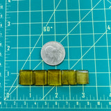 Medium Swamp Green Square Rosarita, Set of 5 Dimensions