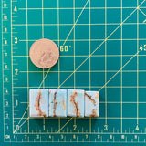 Large Sky Blue Bar Sand Hill Turquoise, Set of 4 Dimensions