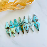 Large Mixed Teardrop Mixed Turquoise, Set of 14 Background