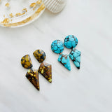 Large Mixed Mixed Mixed Turquoise, Set of 8 Background
