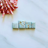 Medium Faint Blue Bar Sand Hill Turquoise, Set of 4 Background