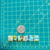 Small Mixed Square Mixed Turquoise, Set of 6 Dimensions