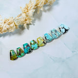 Small Mixed Petal Mixed Turquoise, Set of 8 Background