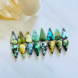 Medium Mixed Teardrop Mixed Turquoise, Set of 16 Background
