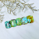 Large Mixed Barrel Mixed Turquoise, Set of 5 Background