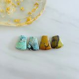 Medium Mixed Freeform Mixed Turquoise, Set of 4 Background