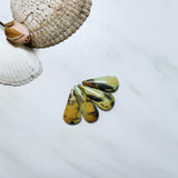 Large Royal Orange Teardrop Treasure Mountain Turquoise, Set of 4 Background