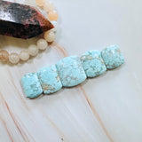 Large Sky Blue Barrel Sand Hill Turquoise, Set of 5 Background