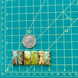 Medium Mixed Bar Mixed Turquoise, Set of 6 Dimensions