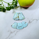 Medium Sky Blue Petal Sand Hill Turquoise, Set of 5 Background