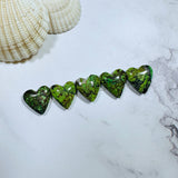 Small Sea Green Heart Yungai Turquoise, Set of 5 Background