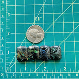 Small Black Barrel Yungai Turquoise, Set of 4 Dimensions