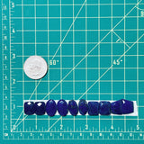Small Deep Blue Mixed Lapis Lazuli, Set of 10 Dimensions