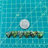 Medium Sea Green Heart Yungai Turquoise, Set of 6 Dimensions